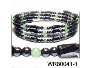 36inch Green Aventurine,Hematite ,Magnetic Wrap Bracelet Necklace All in One Set